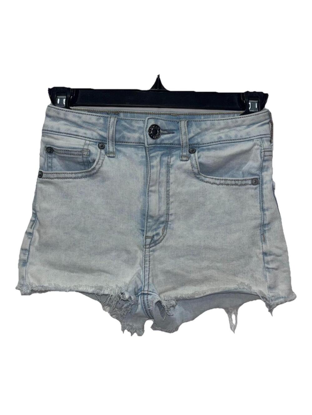 American Eagle Women’s Cut Off Jeans Shorts Light Wash Size 2 Stretch